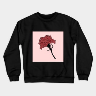 Red Carnation Flower Crewneck Sweatshirt